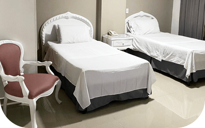 Hotel Suite Santa Rosa habitación doble dos camas individuales